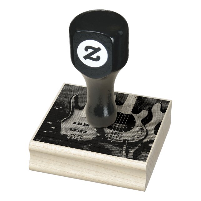 Cool Guitar Rubber Stamp (Stamp)