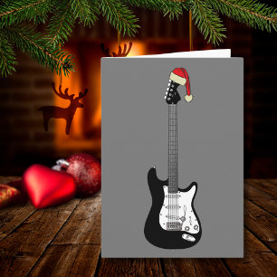 Cool Guitar Santa  Card