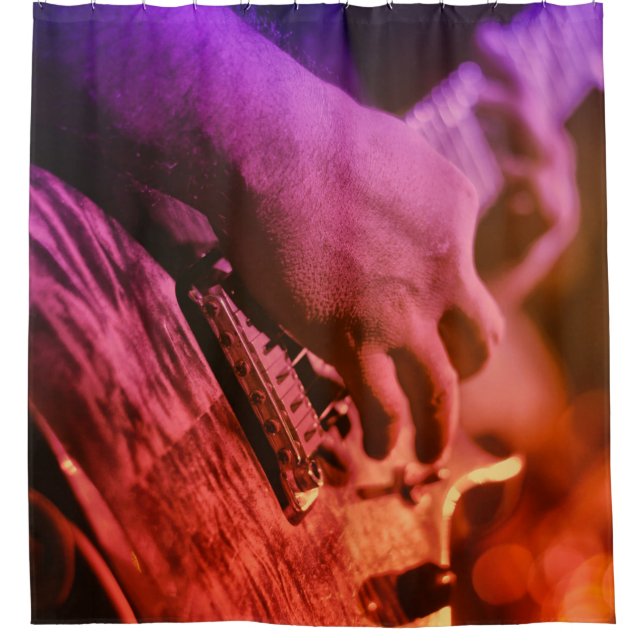 Cool Guitar Shower Curtain (Front)