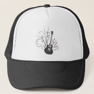 Cool guitar trucker hat