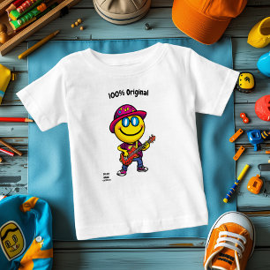 Cool Guitarist Emoji – Fun and Vibrant Full-Body  Baby T-Shirt