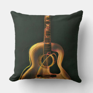 Cool guitarist gift cushion