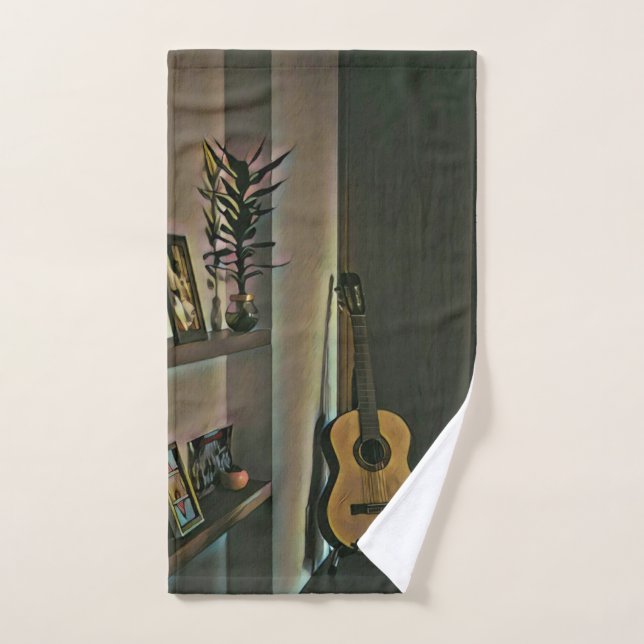 Cool guitarist gift hand towel (Hand Towel)