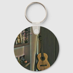 Cool guitarist gift key ring