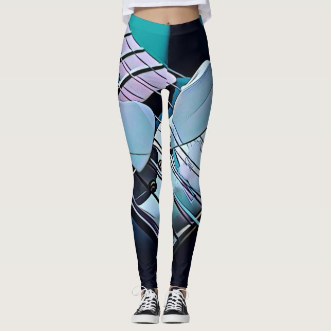 Cool guitarist gift leggings (Front)