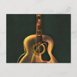 Cool guitarist gift postcard