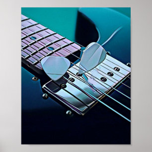 Cool guitarist gift poster