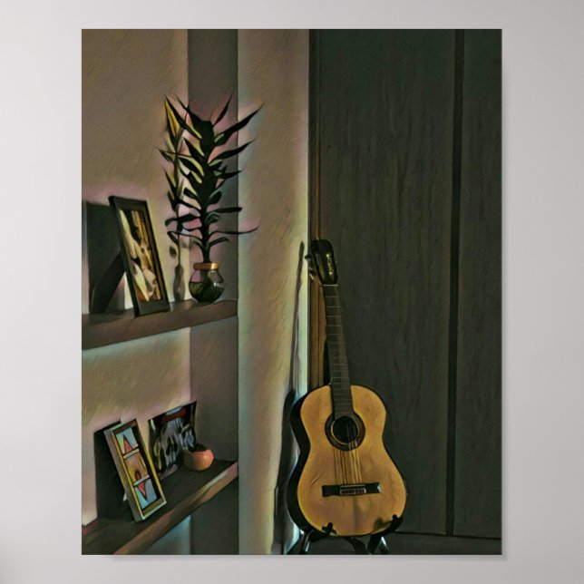 Cool guitarist gift poster (Front)