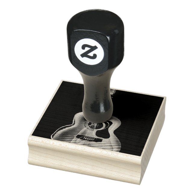 Cool guitarist gift rubber stamp (Stamp)