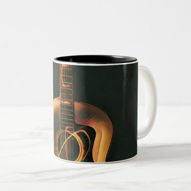 Cool guitarist gift Two-Tone coffee mug (Front Right)