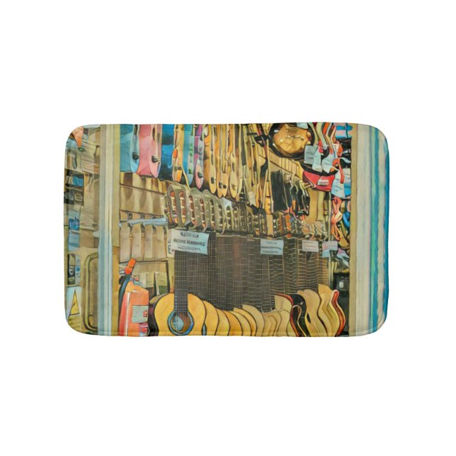 Cool guitarist gifts bath mat (Front)