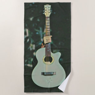 Cool guitarist gifts beach towel