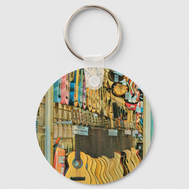 Cool guitarist gifts key ring (Front)