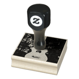 Cool guitarist gifts rubber stamp