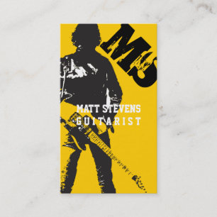 Cool Guitarist Guitar Lessons Music Instructor Business Card