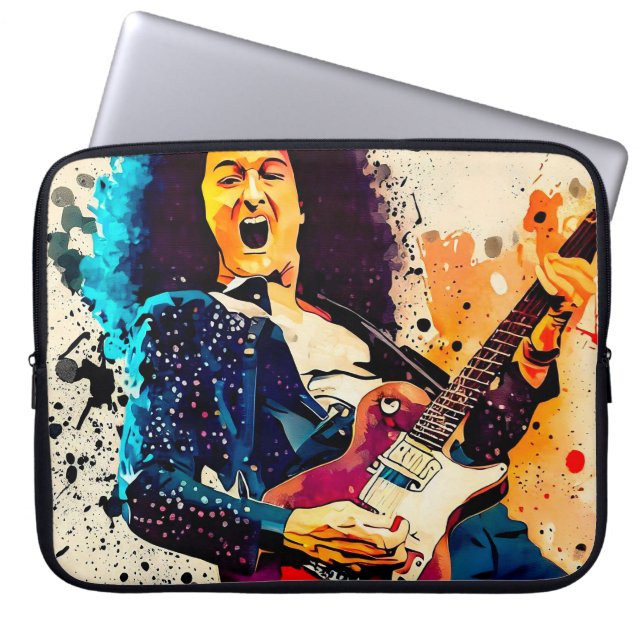 cool guitarist laptop sleeve (Front)