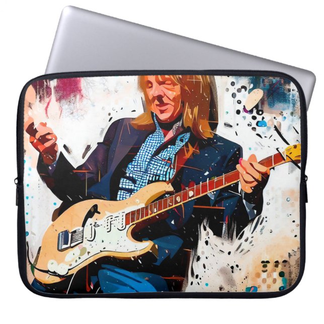 cool guitarist laptop sleeve (Front)