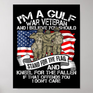 Cool Gulf War Veteran Soldier Proud Hero Veterans Poster