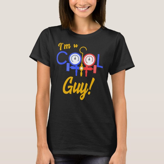 Cool Guy Air Conditioner Repair AC Tech Heating Co T-Shirt (Front)