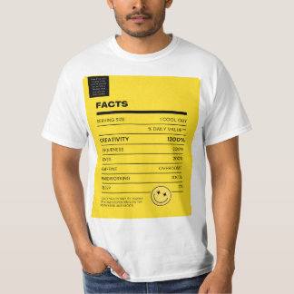 "Cool Guy Facts T-Shirt: Discover Fascinating T" T-Shirt
