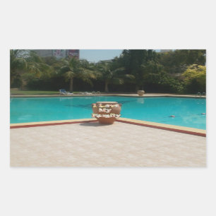 Cool Hakuna Matata Pool Side I love My Family.jpg Rectangular Sticker