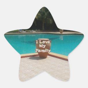 Cool Hakuna Matata Pool Side I love My Family.jpg Star Sticker