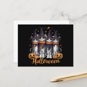 Cool Halloween Cats Gift for Daughter Gift for Her Postcard
