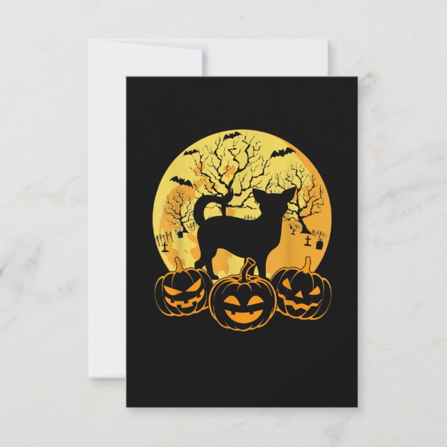 Cool Halloween Costumes Chihuahua Dog Lover Gifts RSVP Card (Front)