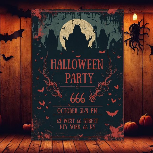 Cool Halloween Night Party  Invitation (Creator Uploaded)