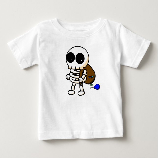 Cool Halloween Skeleton Baby Baby T-Shirt (Front)