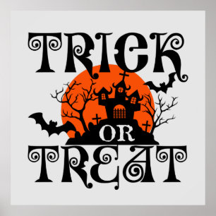 cool Halloween trick treat party  Poster