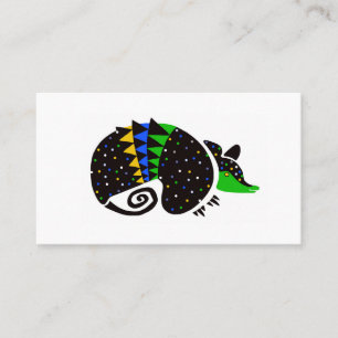 Cool hand drawn ARMADILLO - Nature - animal - Calling Card