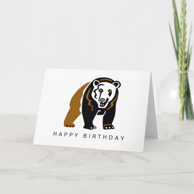 Cool hand drawn - Grizzly BEAR - Wildlife - Card (Front)