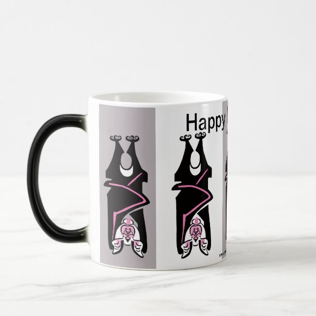 Cool - hand drawn - HAPPY HALLOWEEN -  Magic Mug (Left)