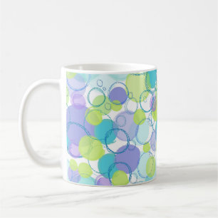Cool Hand Drawn Pastel Circles and Bubbles Coffee Mug