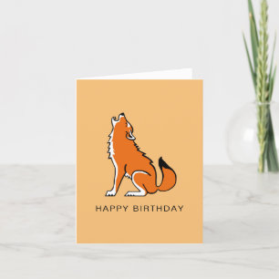 Cool Hand drawn Red WOLF - Wildlife- Nature Card