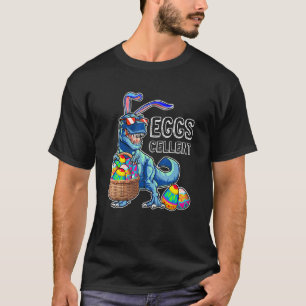 Cool Happy Easter Dinosaur Eggs cellent Basket Bun T-Shirt