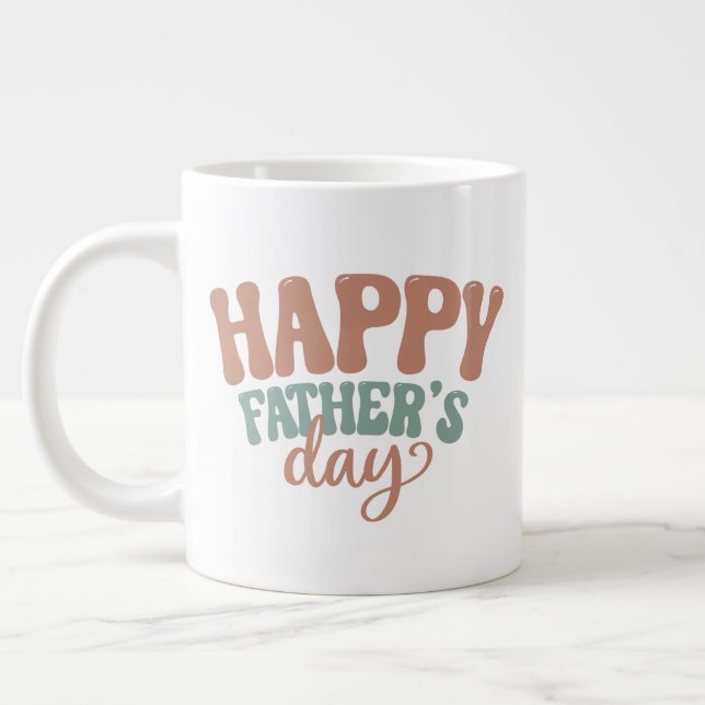 Cool Happy Father's Day  Large Coffee Mug (Left)