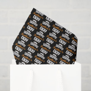 cool Happy Father's Day word art tiled Tissue Paper