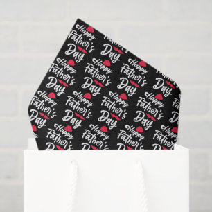 cool Happy Father's Day word art tiled  Tissue Paper