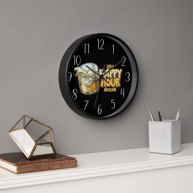cool Happy hour home bar business Clock (Office)
