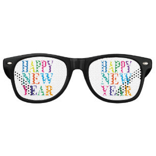 Cool Happy New Year   Retro Sunglasses