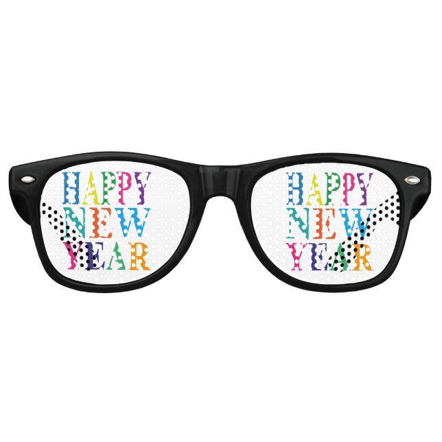 Cool Happy New Year   Retro Sunglasses (Front)