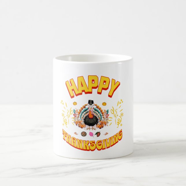 cool Happy thanksgiving Mug Gift 2024 (Center)