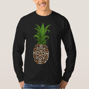 Cool Hawaiian Tropical Fruit Pineapple Leopard Che T-Shirt