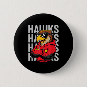 Cool Hawk Gift For Men Women Boys Girls Kids  6 Cm Round Badge