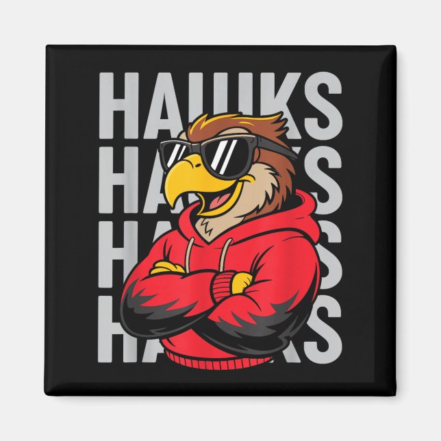 Cool Hawk Gift For Men Women Boys Girls Kids  Magnet (Front)