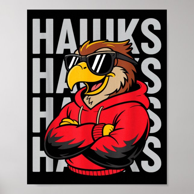 Cool Hawk Gift For Men Women Boys Girls Kids  Poster (Front)