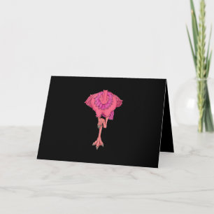 Cool Headless Flamingo Halloween Costume Card