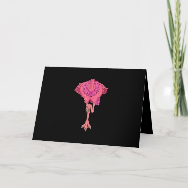 Cool Headless Flamingo Halloween Costume Card (Front)